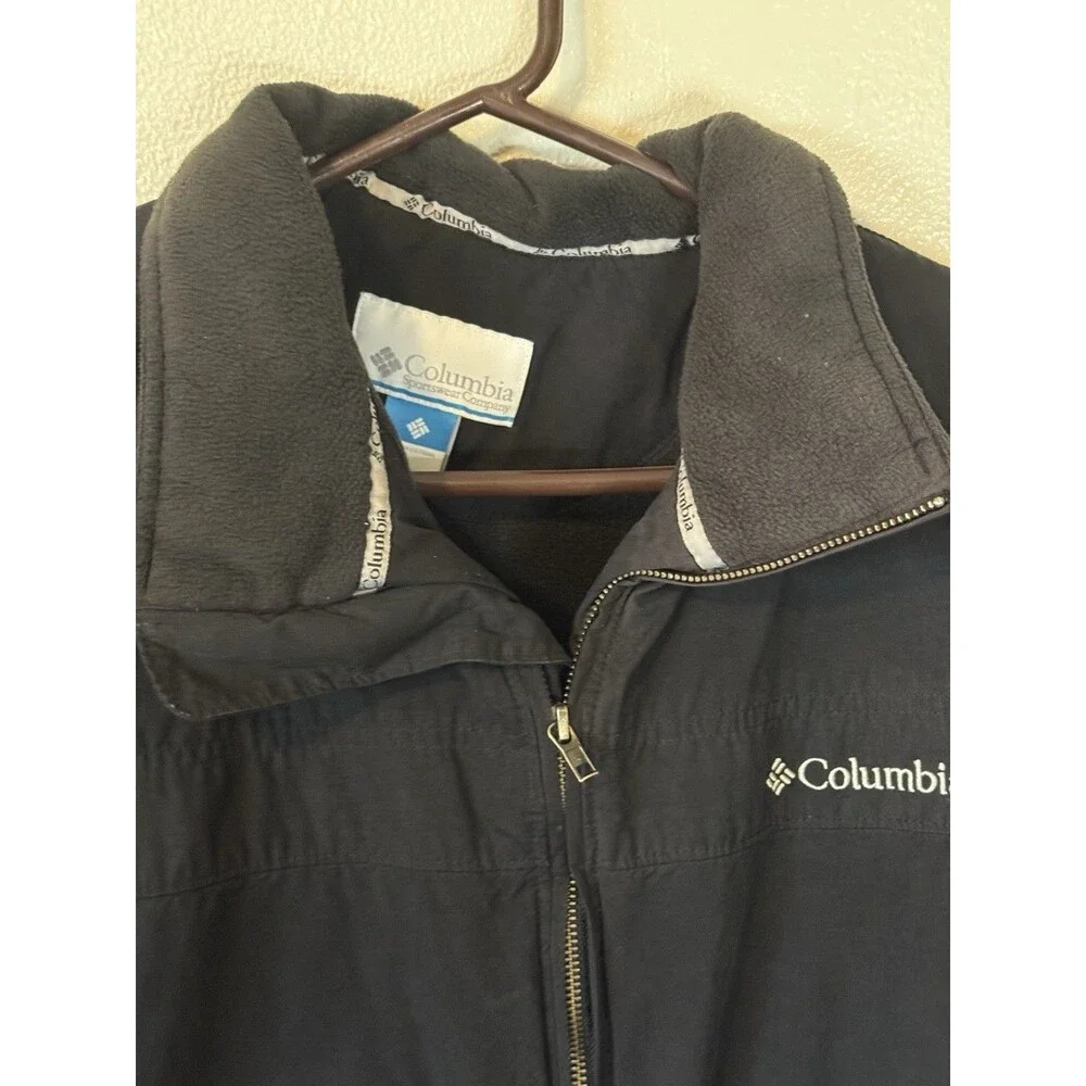 Columbia Mens Black Ascender Water Resistant Softshell Jacket Fleece Lined Sz XL